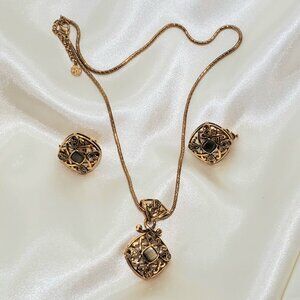 BUTLER 5th Avenue Collection Necklace & Matching Clip-On Earrings Set ✨